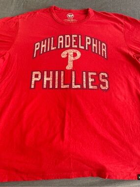 47 Red Philadelphia Phillies Arch Logo Tee